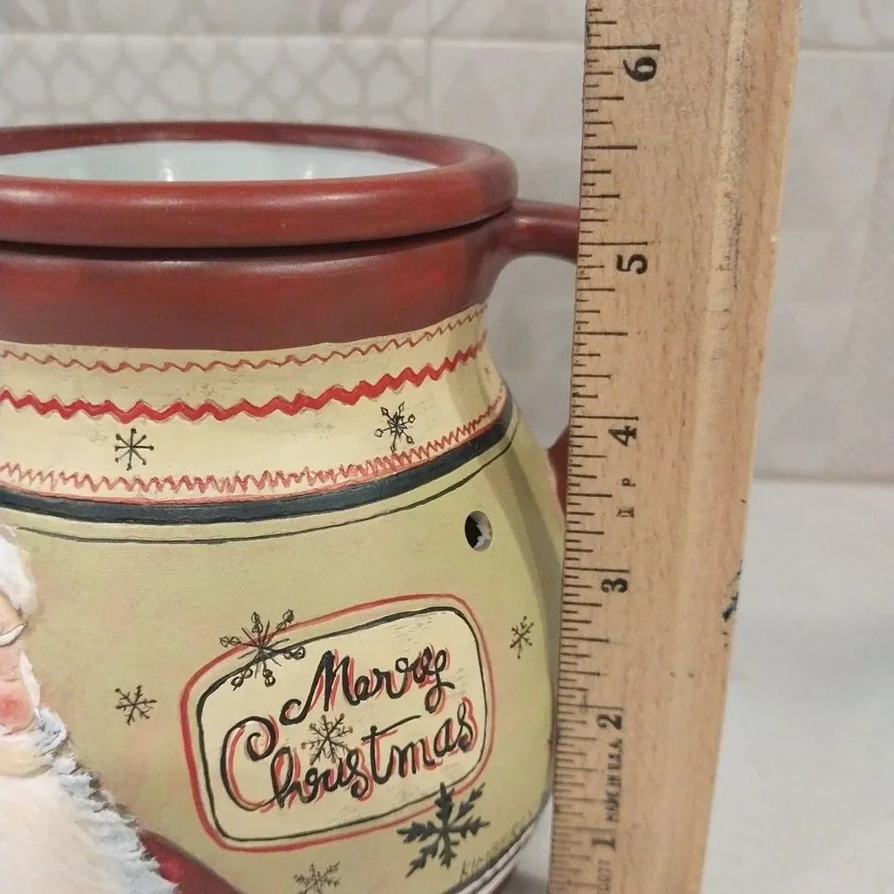 LANG Vintage Christmas Santa Electric Wax Melt Warmer Bean Pot Kimberly Poloson